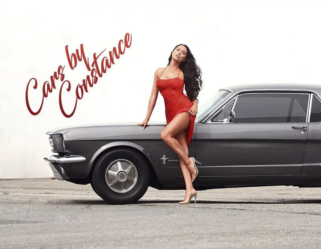 Constance Nunes with her Babystang Ford Mustang